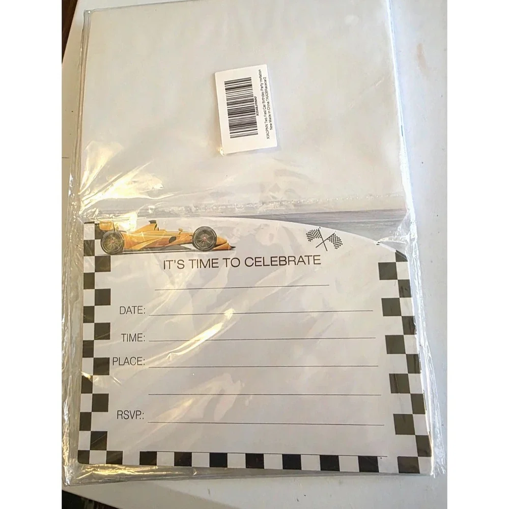 Birthday Party Invitations - Time To Celebrate - 30 Invites W/Envelopes NEW